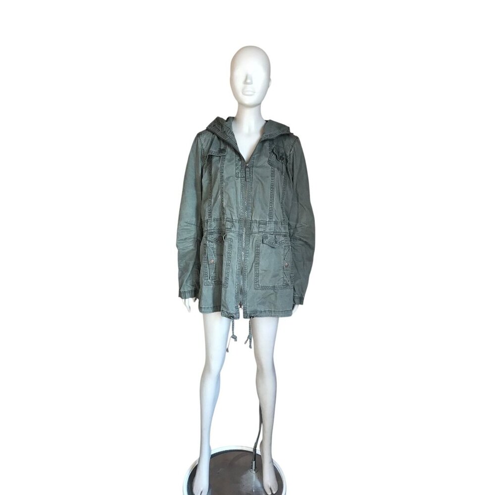 Kut from the Kloth Green Hooded Zip Up Jacket